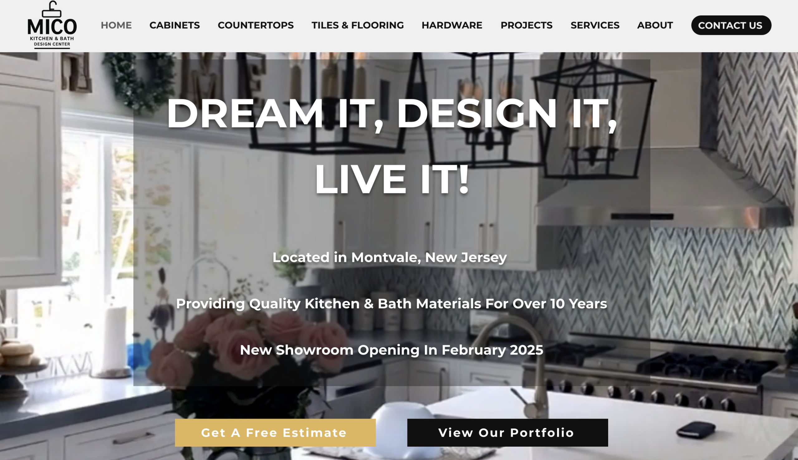 MICO Design Center website screenshot