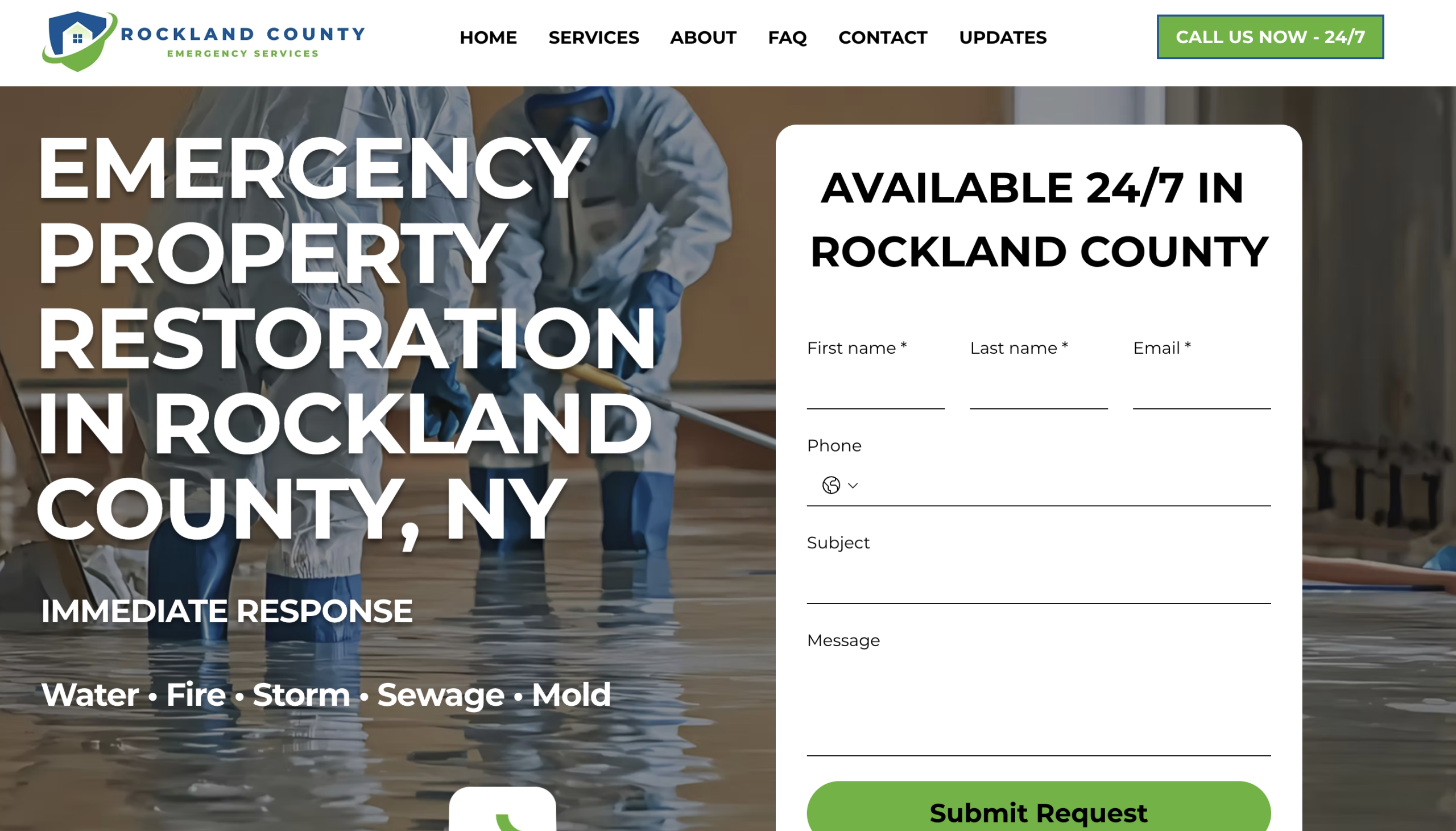 Rockland County Emergency Services website screenshot